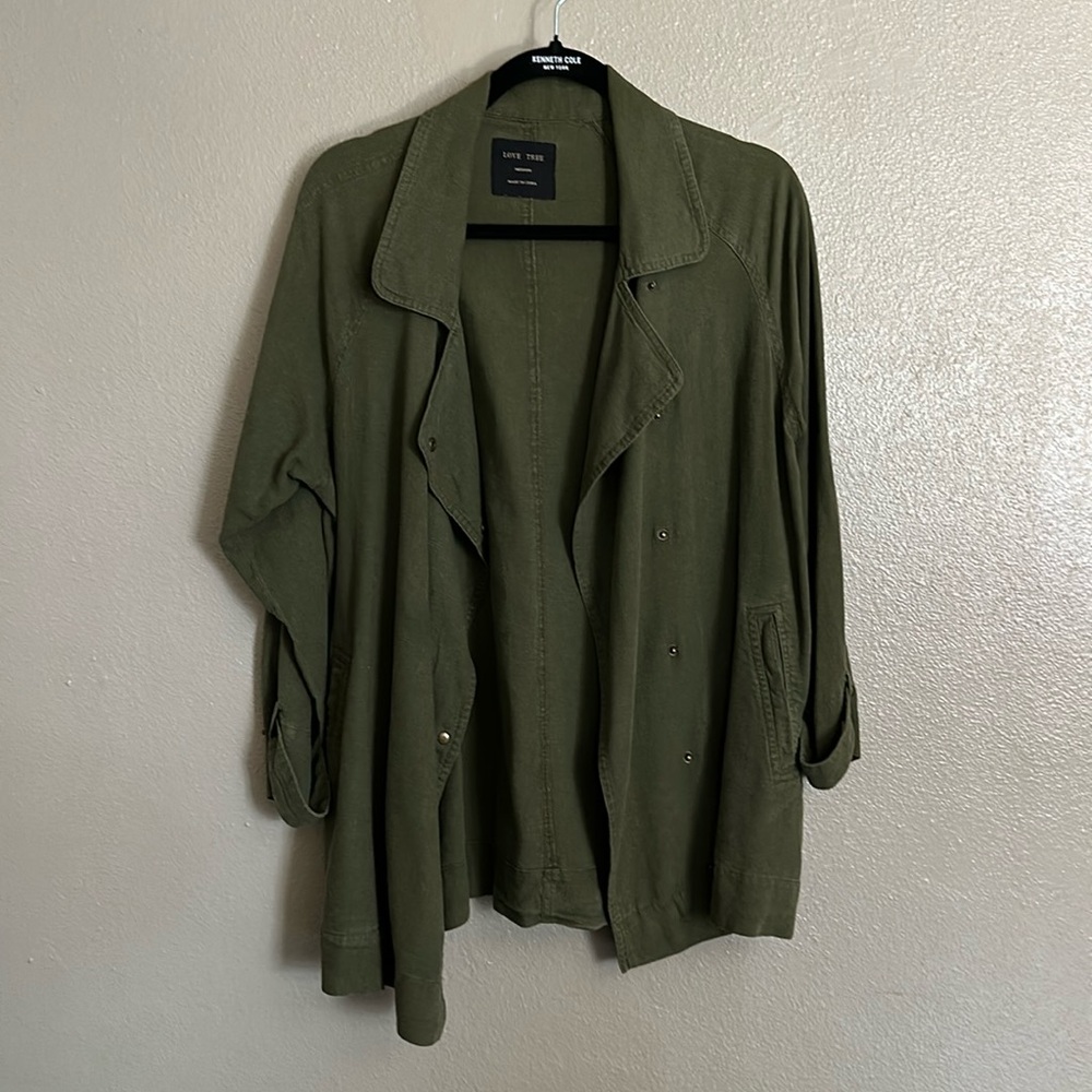 Army green shacket